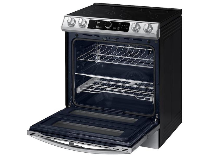 SAMSUNG NE63T8751SS 6.3 cu ft. Smart Slide-in Electric Range with Smart Dial, Air Fry, & Flex Duo TM in Stainless Steel