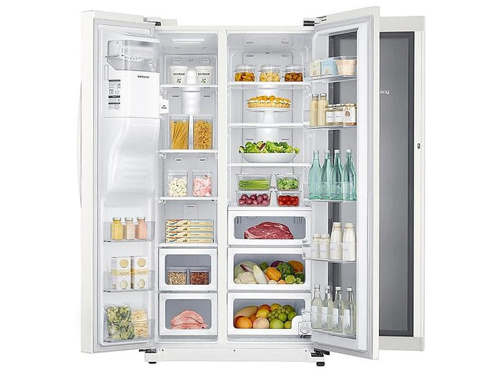 SAMSUNG RH25H5611WW 25 cu. ft. Food Showcase Side-by-Side Refrigerator with Metal Cooling in White