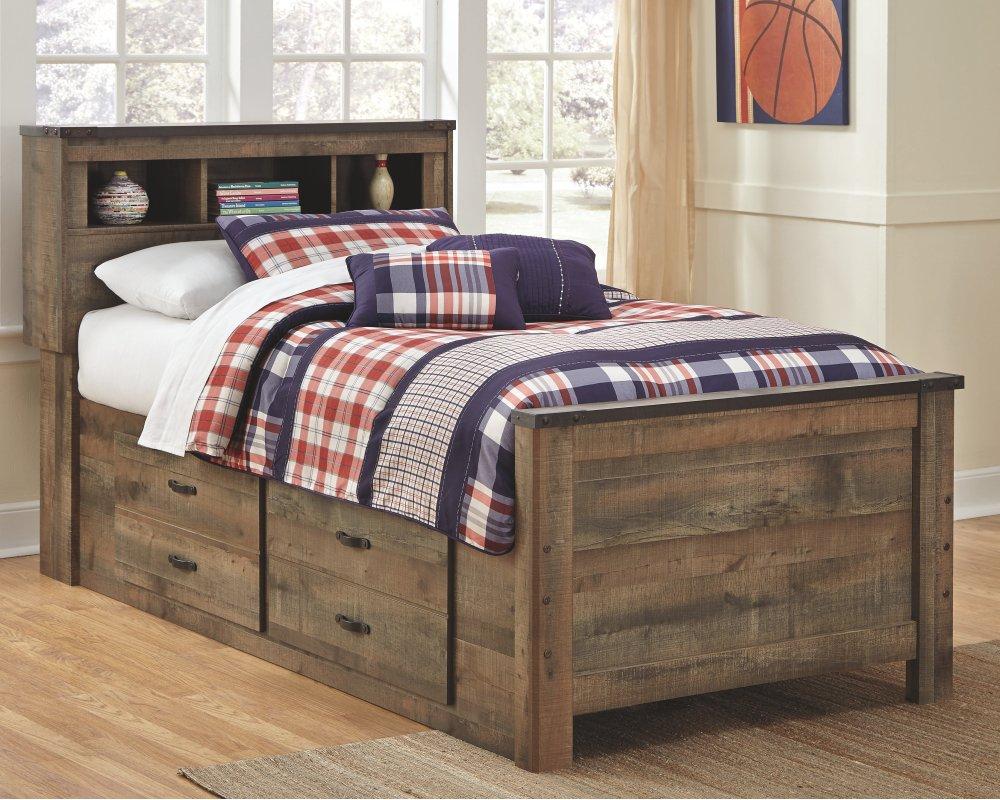 ASHLEY FURNITURE B446B17 Trinell Twin Bookcase Bed With 2 Storage Drawers