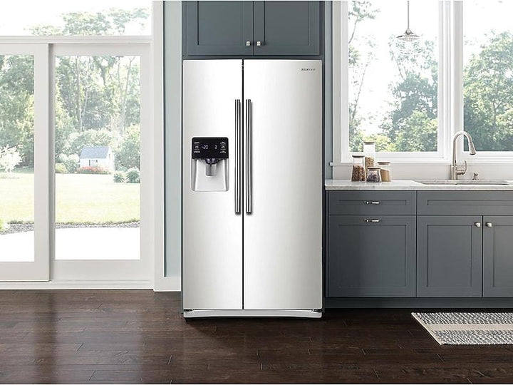 SAMSUNG RH25H5611WW 25 cu. ft. Food Showcase Side-by-Side Refrigerator with Metal Cooling in White