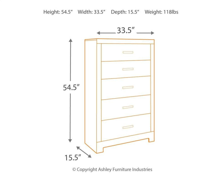 ASHLEY FURNITURE PKG011524 Queen Panel Bed With Mirrored Dresser and Chest