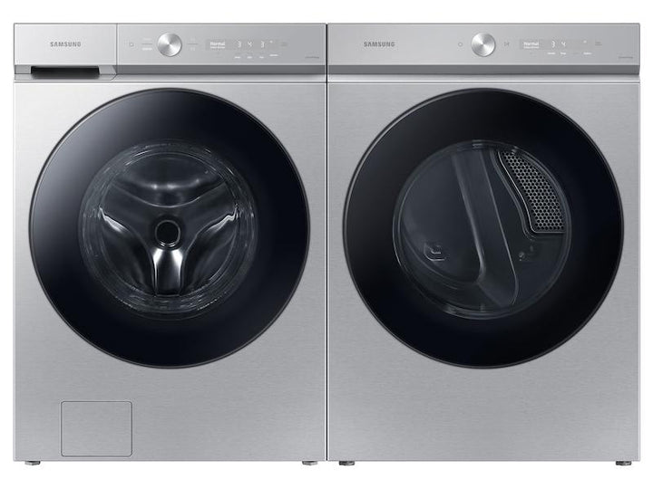 SAMSUNG WF53BB8700ATUS Bespoke 5.3 cu. ft. Ultra Capacity Front Load Washer with Super Speed Wash and AI Smart Dial in Silver Steel