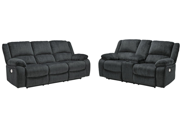 ASHLEY FURNITURE 76504U2 Draycoll Power Reclining Sofa and Loveseat