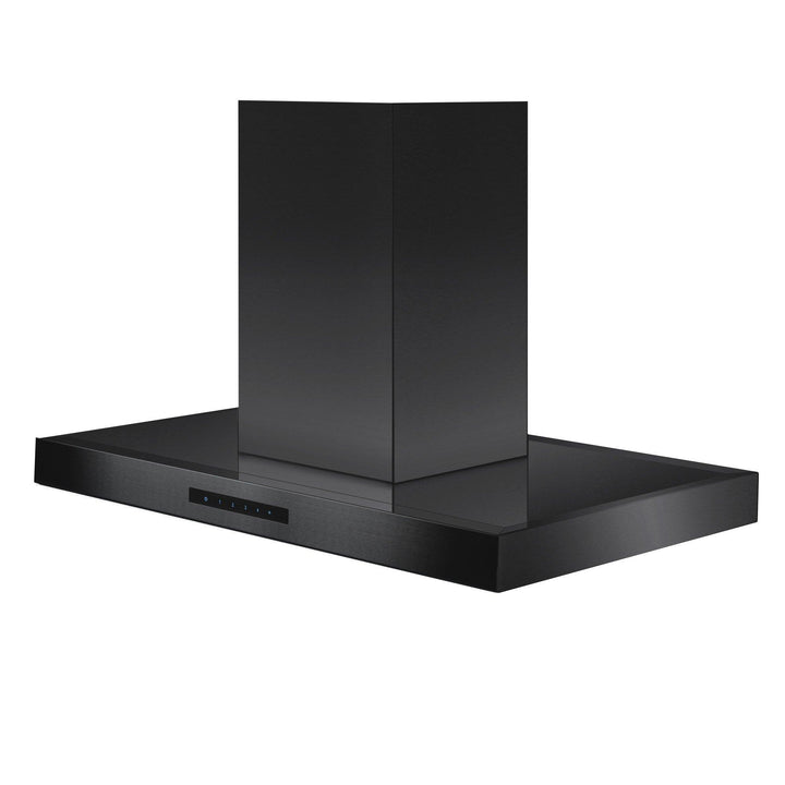 ZLINE KITCHEN AND BATH BSKE2IN36 ZLINE Convertible Island Mount Range Hood in Black Stainless Steel Size: 36 Inch