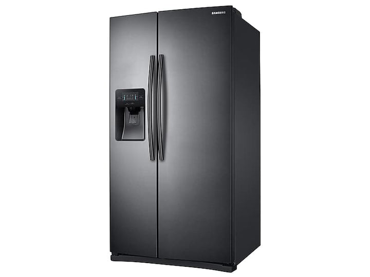 SAMSUNG RS25J500DSG 25 cu. ft. Side-by-Side Refrigerator with LED Lighting in Black Stainless Steel