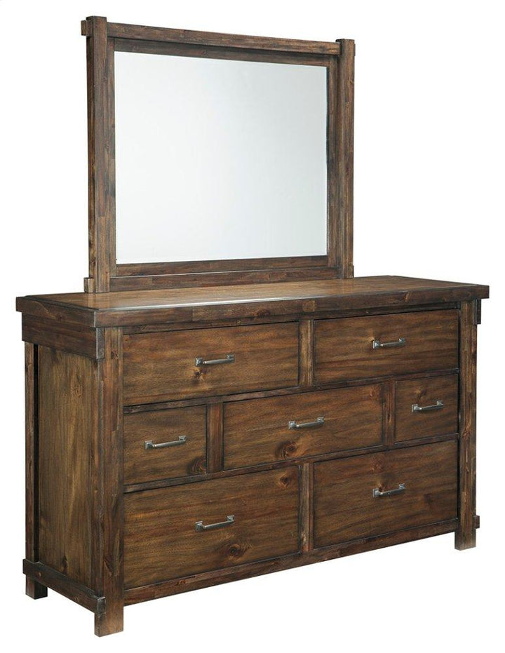 ASHLEY FURNITURE PKG006358 King Panel Bed With Mirrored Dresser, Chest and 2 Nightstands