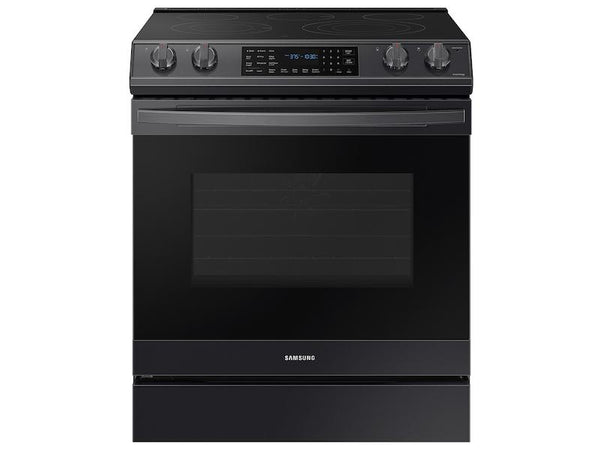 SAMSUNG NE63T8511SG 6.3 cu. ft. Smart Slide-in Electric Range with Air Fry in Black Stainless Steel