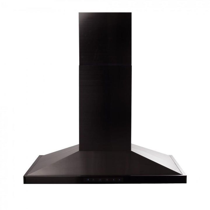 ZLINE KITCHEN AND BATH BSGL2IN30 ZLINE Convertible Vent Island Mount Range Hood in Black Stainless Steel Size: 30 inch