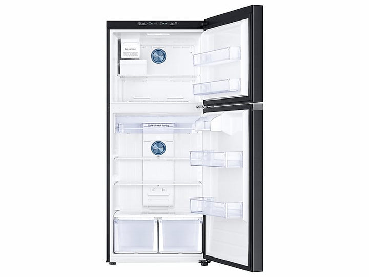 SAMSUNG RT18M6215SG 18 cu. ft. Top Freezer Refrigerator with FlexZone TM and Ice Maker in Black Stainless Steel