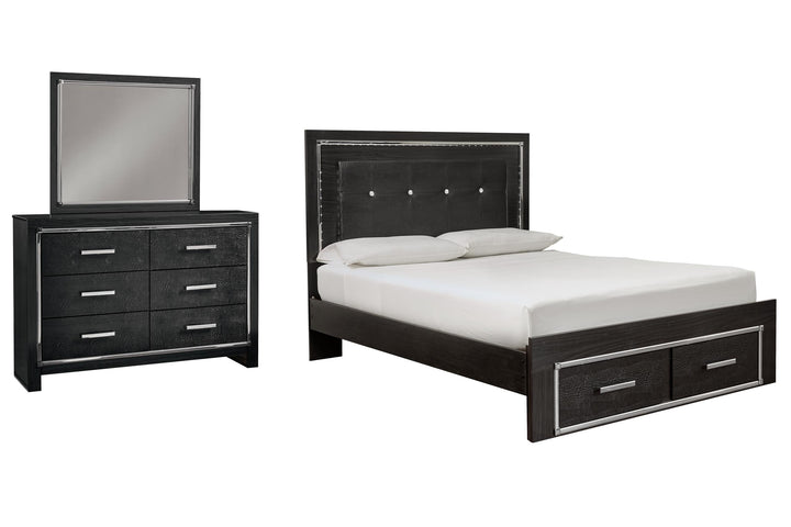 ASHLEY FURNITURE PKG008320 Queen Panel Bed With Storage With Mirrored Dresser