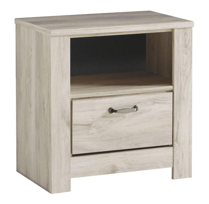 ASHLEY FURNITURE PKG004751 King Platform Bed With 2 Storage Drawers With Mirrored Dresser and 2 Nightstands
