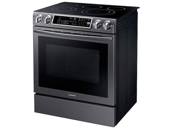 SAMSUNG NE58K9500SG 5.8 cu. ft. Slide-in Electric Range with Dual Convection in Black Stainless Steel