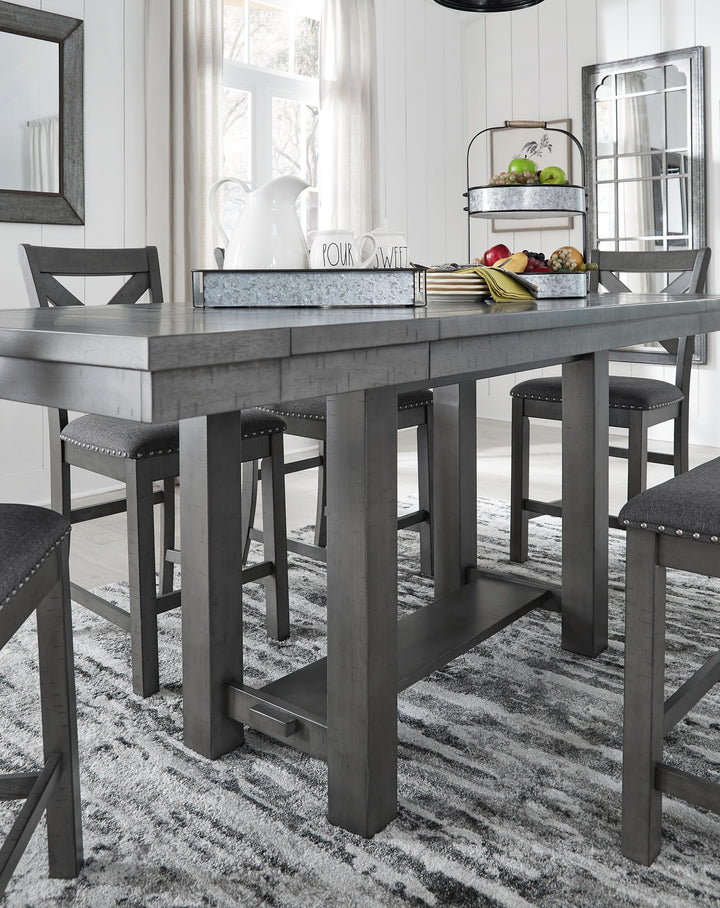 ASHLEY FURNITURE PKG010494 Counter Height Dining Table and 4 Barstools and Bench
