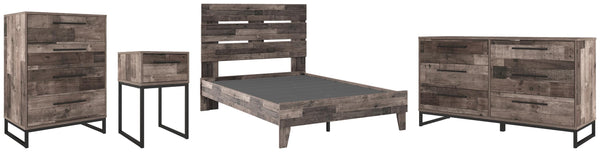 ASHLEY FURNITURE PKG009115 Full Platform Bed With Dresser, Chest and Nightstand