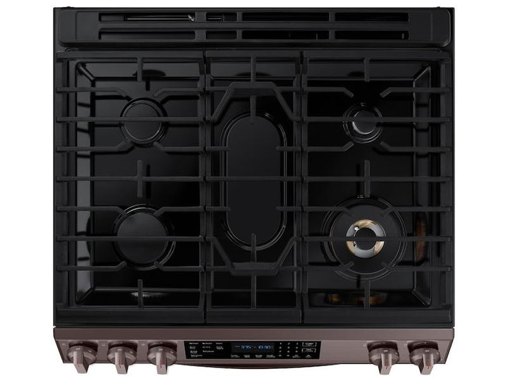 SAMSUNG NX60T8511ST 6.0 cu ft. Smart Slide-in Gas Range with Air Fry in Tuscan Stainless Steel