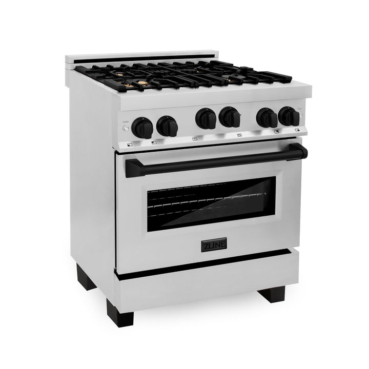 ZLINE KITCHEN AND BATH RGZ30G ZLINE Autograph Edition 30" 4.0 cu. ft. Range with Gas Stove and Gas Oven in Stainless Steel with Accents Color: Gold