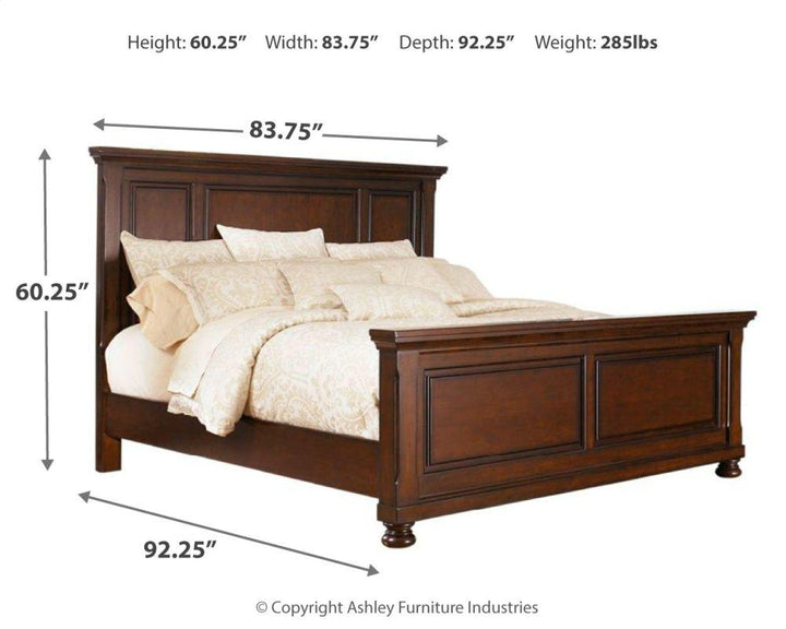 ASHLEY FURNITURE PKG006271 California King Panel Bed With Mirrored Dresser and Chest