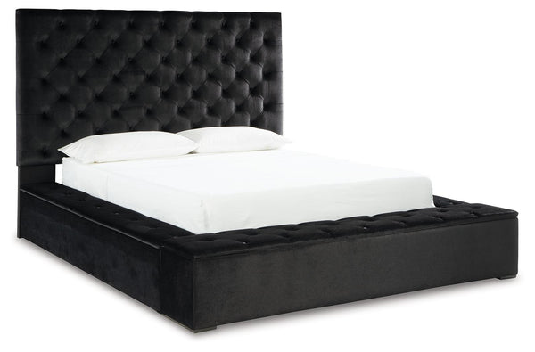ASHLEY FURNITURE B758B12 Lindenfield Queen Upholstered Bed With Storage