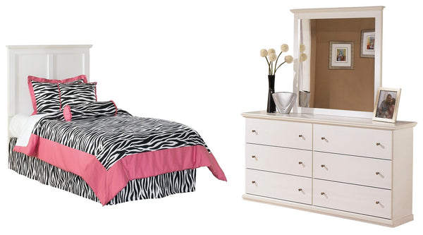 ASHLEY FURNITURE PKG002723 Twin Panel Headboard With Mirrored Dresser