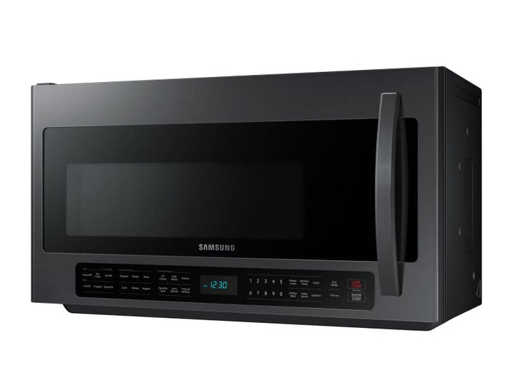 SAMSUNG ME21R7051SG 2.1 cu. ft. Over-the-Range Microwave with Sensor Cooking in Fingerprint Resistant Black Stainless Steel