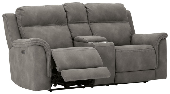 ASHLEY FURNITURE 5930118 Next-gen Durapella Power Reclining Loveseat With Console