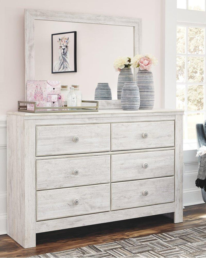 ASHLEY FURNITURE PKG002878 Queen Panel Bed With Mirrored Dresser