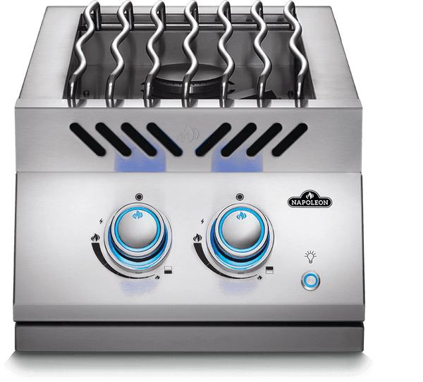 NAPOLEON BBQ BIB12RTPSS Built-in 700 Series Inline Dual Range Top Burner with Stainless Steel Cover , Stainless Steel , Propane