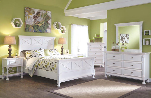 ASHLEY FURNITURE PKG005370 Queen Panel Bed With Mirrored Dresser, Chest and 2 Nightstands