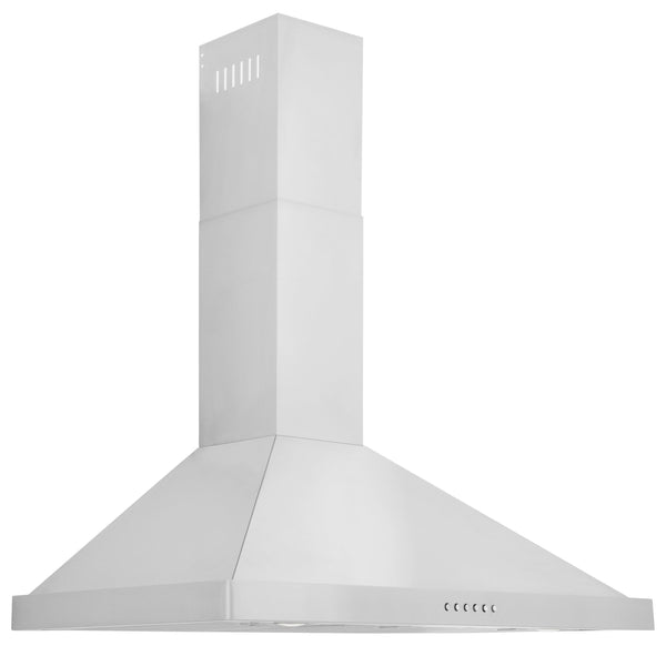 ZLINE KITCHEN AND BATH ALP10WL30 ZLINE Alpine Series Convertible Wall Mount Range Hood in Stainless Steel with Remote Control, LED lighting, Baffle Filters Size: 30 Inch