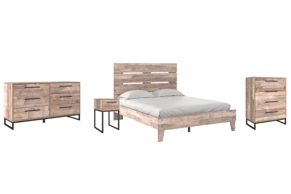 ASHLEY FURNITURE PKG009194 Queen Platform Bed With Dresser, Chest and Nightstand