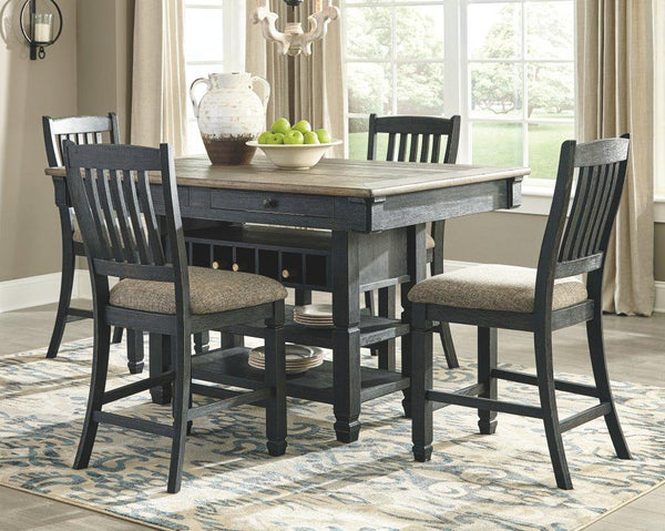 ASHLEY FURNITURE PKG000399 Counter Height Dining Table and 4 Barstools