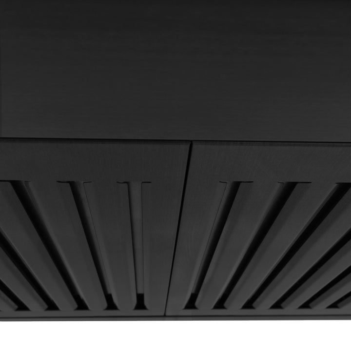 ZLINE KITCHEN AND BATH BSKBN24 ZLINE Convertible Vent Wall Mount Range Hood in Black Stainless Steel Size: 24 Inch