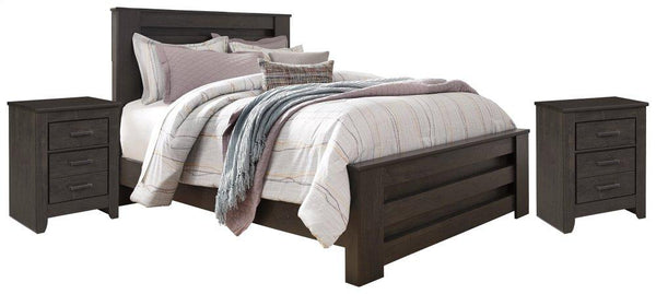 ASHLEY FURNITURE PKG000776 Queen Panel Bed With 2 Nightstands