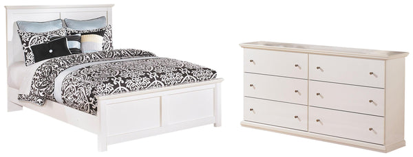 ASHLEY FURNITURE PKG002782 King Panel Bed With Mirrored Dresser, Chest and 2 Nightstands