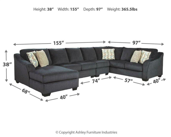 ASHLEY FURNITURE 41303S7 Eltmann 4-piece Sectional With Chaise