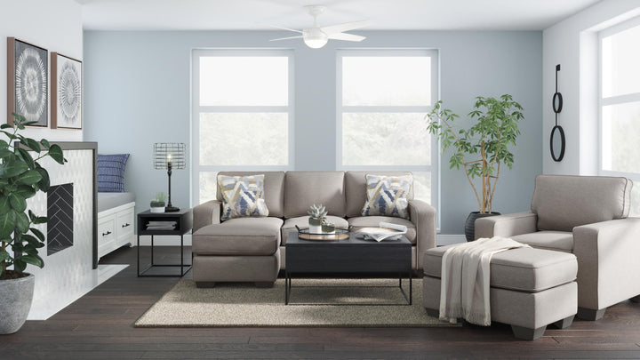 ASHLEY FURNITURE PKG008945 Sofa Chaise, Chair, and Ottoman