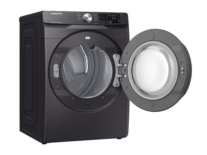 SAMSUNG DVE45R6100V 7.5 cu. ft. Electric Dryer with Steam Sanitize+ in Black Stainless Steel