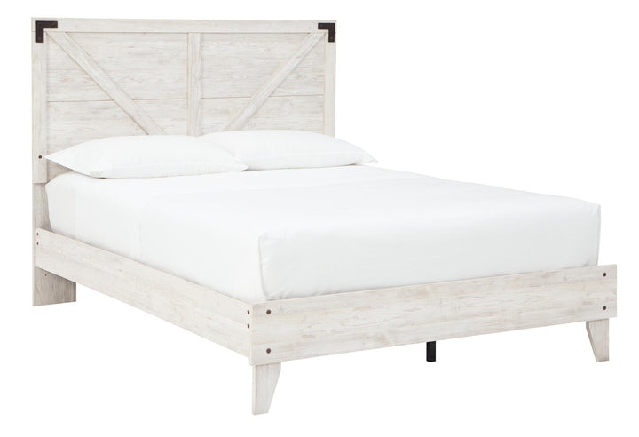 ASHLEY FURNITURE PKG012194 Queen Panel Platform Bed With 2 Nightstands