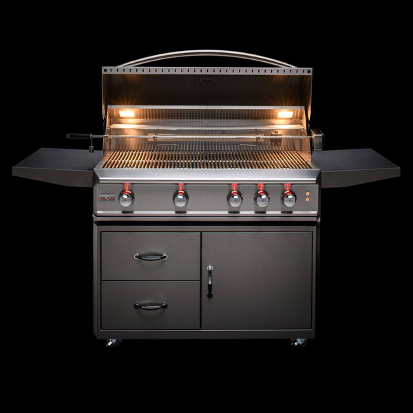 BLAZE GRILLS BLZ4PROLP Blaze Professional 44-Inch 4 Burner Built-In Gas Grill With Rear Infrared Burner, With Fuel type - Propane