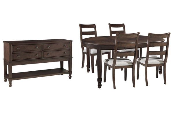 ASHLEY FURNITURE PKG002157 Dining Table and 4 Chairs With Storage