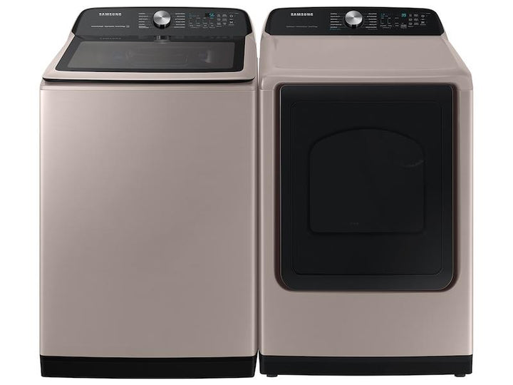 SAMSUNG WA51A5505AC 5.1 cu. ft. Smart Top Load Washer with ActiveWave TM Agitator and Super Speed Wash in Champagne