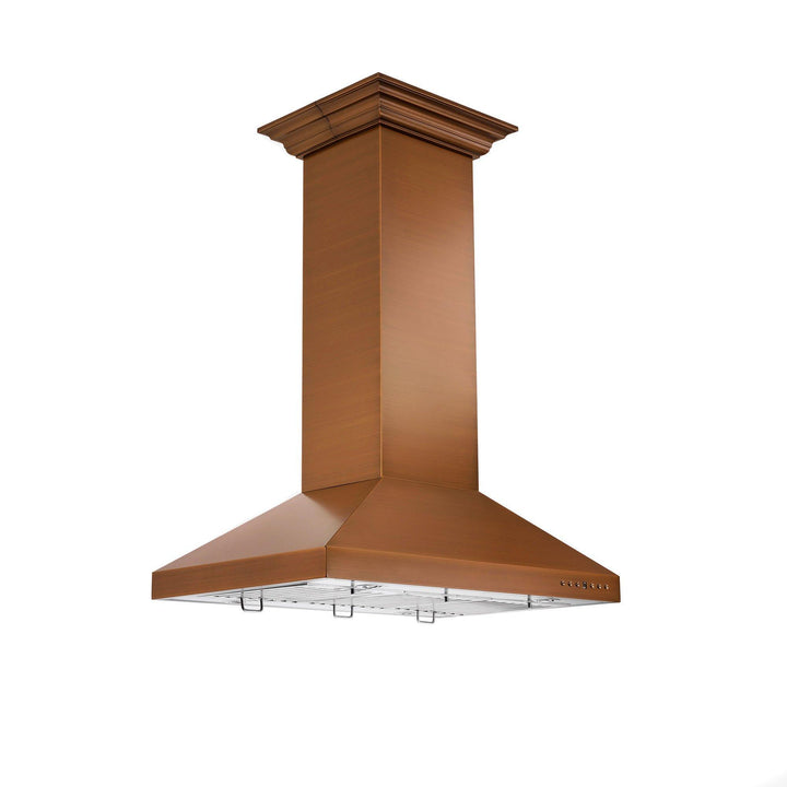 ZLINE KITCHEN AND BATH 8KL3IC36 ZLINE 36" Designer Series Copper Island Mount Range Hood