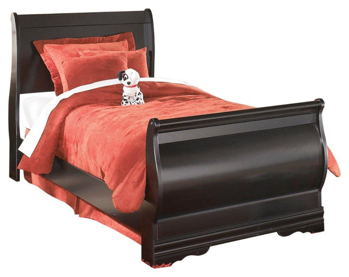 ASHLEY FURNITURE PKG000007 Twin Sleigh Bed With Mirrored Dresser and 2 Nightstands