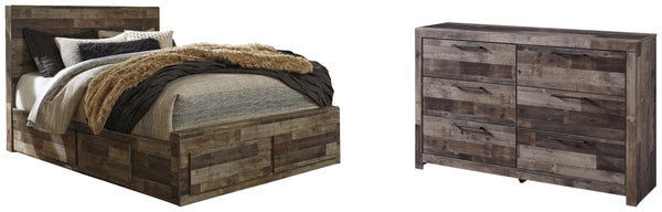 ASHLEY FURNITURE PKG003289 Queen Panel Bed With 4 Storage Drawers With Dresser