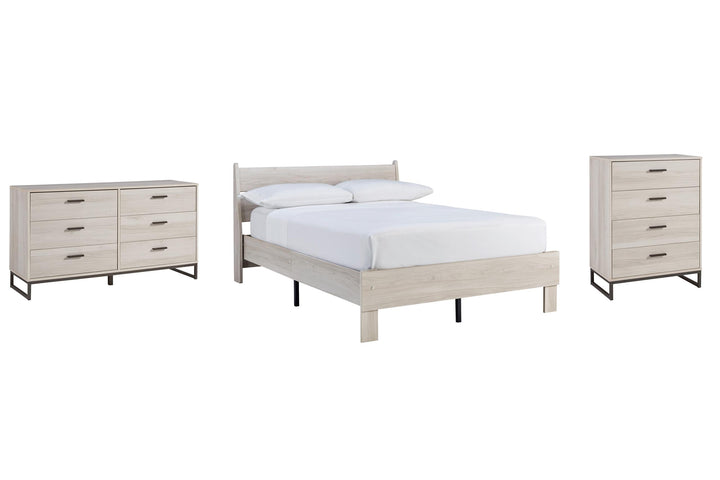 ASHLEY FURNITURE PKG009042 Full Platform Bed With Dresser and Chest