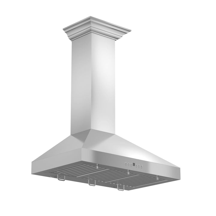 ZLINE KITCHEN AND BATH KL3CRN30 ZLINE Convertible Vent Wall Mount Range Hood in Stainless Steel with Crown Molding Size: 30 Inch