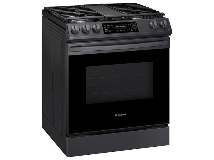 SAMSUNG NX60T8311SG 6.0 cu. ft. Smart Slide-in Gas Range with Convection in Black Stainless Steel