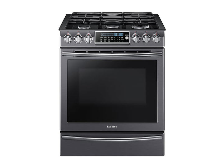 SAMSUNG NX58K9500WG 5.8 cu. ft. Slide-In Gas Range with True Convection in Black Stainless Steel