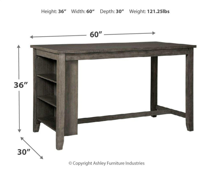 ASHLEY FURNITURE D388D2 Caitbrook Counter Height Dining Table and 4 Barstools