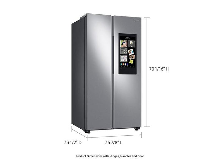 SAMSUNG RS28A5F61SR 27.3 cu. ft. Smart Side-by-Side Refrigerator with Family Hub TM in Stainless Steel